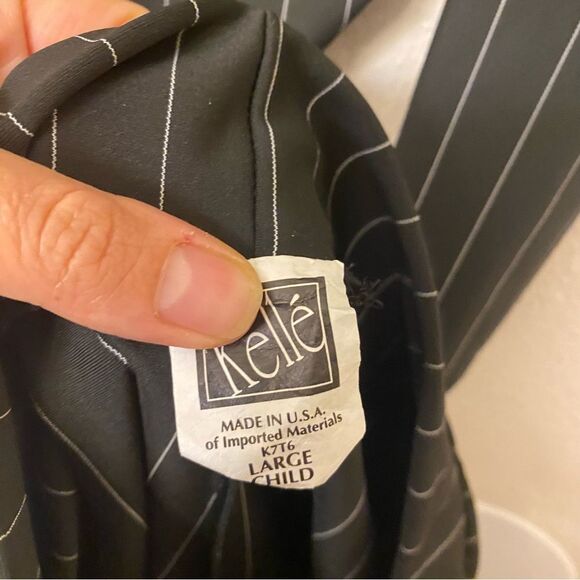 Kelle dance costume 2 piece black pin stripe leotard leggings 5333 103535 LC - Picture 12 of 13